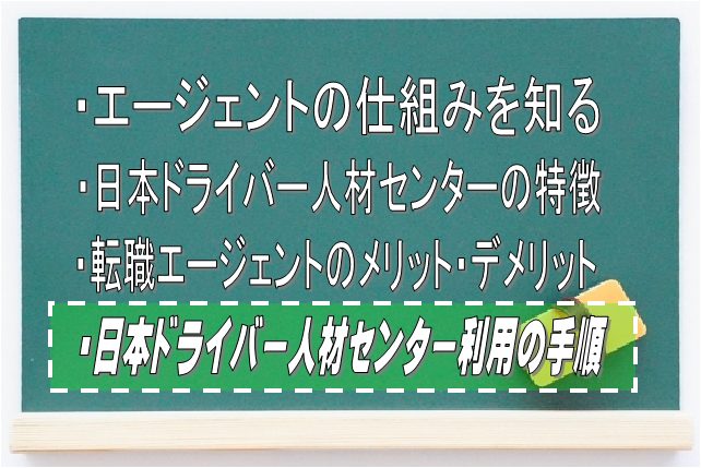 日本ドライバー人材センター利用の流れ：Driver Life Lab