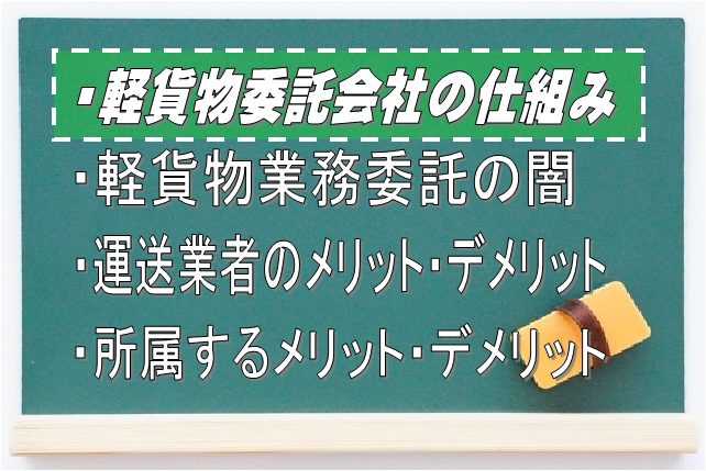 軽貨物業務委託会社の仕組み